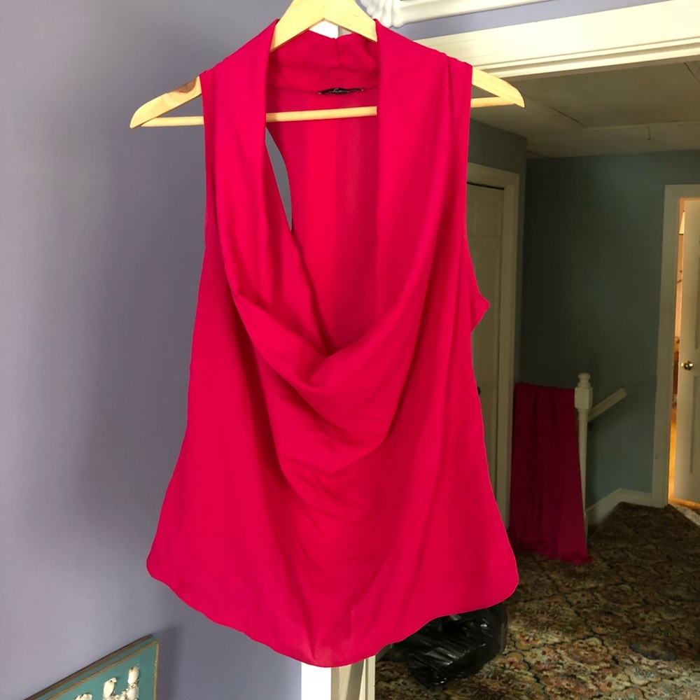 ✨Cowl Neck Pink Racerback Tank